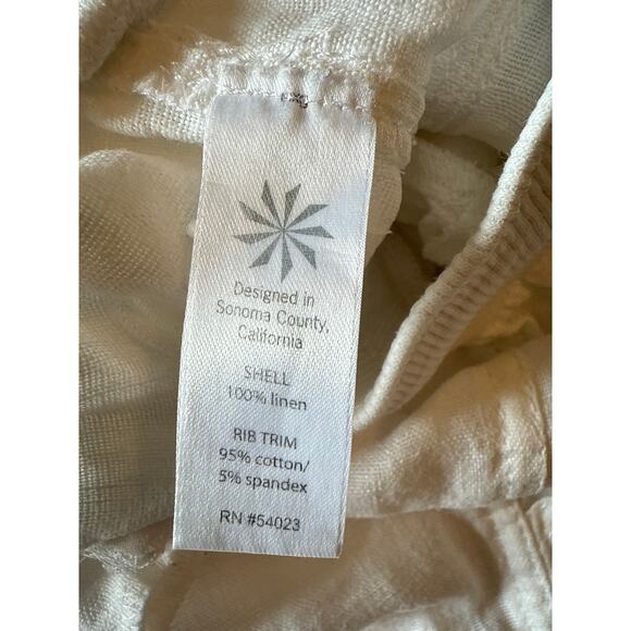 Athleta White Linen Joggers Size 2 Cargo Pockets Spring 2015 EUC - Picture 8 of 8